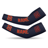 Custom Navy Orange Red Arm Sleeve