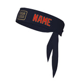Custom Navy Orange Red Headband