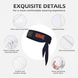 Custom Navy Orange Red Headband