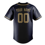 Custom Navy & Light Khaki Colors Design Sports Baseball Jersey