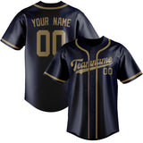 Custom Navy & Light Khaki Colors Design Sports Baseball Jersey