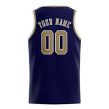 Custom Navy & Light Khaki Colors Design Sports Basketball Jersey
