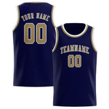 Custom Navy & Light Khaki Colors Design Sports Basketball Jersey