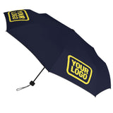 Custom Navy Light Yellow Automatic Umbrella