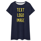 Custom Navy Light Yellow Nachthemd