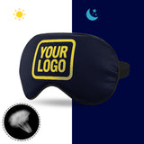 Custom Navy Light Yellow Sleep Mask
