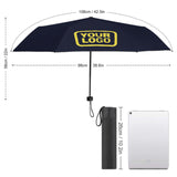Custom Navy Light Yellow Automatic Umbrella