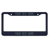 Custom Navy Blue Green License Plate Frame