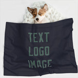 Custom Navy Blue Green Pet Blanket