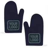 Custom Navy  Blue Green Oven Mitt Set