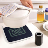 Custom Navy  Blue Green Oven Mitt Set