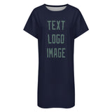 Custom Navy Blue Green Nachthemd
