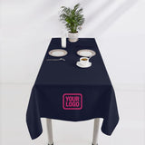 Custom Navy Blue Green Square Table Cloth