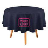 Custom Navy Pink Round Table Cloth