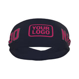 Custom Navy Pink Sports headband