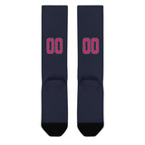 Custom Navy Pink Knee-High Sock