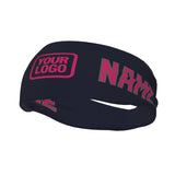 Custom Navy Pink Sports headband