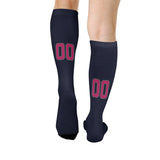 Custom Navy Pink Knee-High Sock