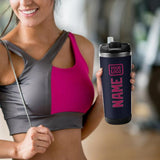 Custom Navy Pink Stainless Steel Water Cup