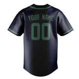 Custom Navy & Blue Green Colors Design Sports Baseball Jersey