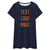 Custom Navy Orange Nachthemd