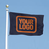Custom Navy Orange Flag