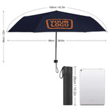 Custom Navy Orange Automatic Umbrella