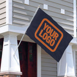 Custom Navy Orange Flag