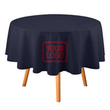Custom Navy Crimson Red Round Table Cloth