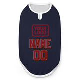 Custom Navy Crimson Red Pet Vest
