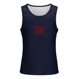 Custom Navy Crimson Red Men's Tank Top