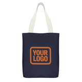 Custom Navy Crimson Red Canvas Tote Bag