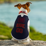 Custom Navy Crimson Red Pet Vest