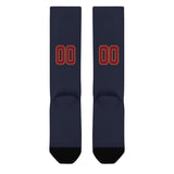 Custom Navy Crimson Red Knee-High Sock