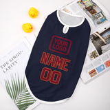 Custom Navy Crimson Red Pet Vest