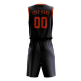 Custom Navy Orange Basketball Set