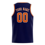 Custom Navy & Orange Colors Design Sports Basketball Jersey