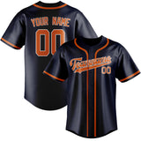 Custom Navy & Orange Colors Design Sports Baseball Jersey