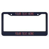 Custom Navy Copper Rose License Plate Frame