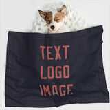 Custom Navy Copper Rose Pet Blanket