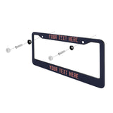 Custom Navy Copper Rose License Plate Frame