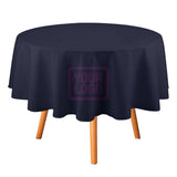Custom Navy Purple Round Table Cloth