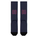 Custom Navy Purple Knee-High Sock