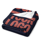 Custom Navy Copper Rose Blanket