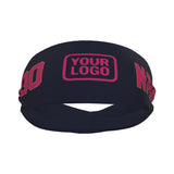 Custom Navy Pink Sports headband
