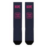 Custom Navy Pink Knee-High Sock