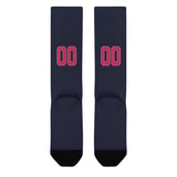 Custom Navy Pink Knee-High Sock