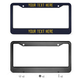 Custom Navy Gold License Plate Frame