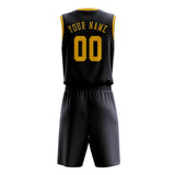 Custom Navy Gold Basketball Set