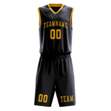 Custom Navy Gold Basketball Set